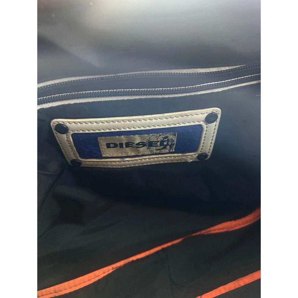 Diesel Industry Blue‎ Wool Blend Crossbody Bag Messenger Style